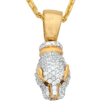 Wildcat - Zirkonia besetzter Anhänger mit passender Kette