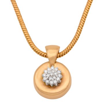 Eindrucksvoller Anhänger mit 19 Brillanten – Schlangenkette