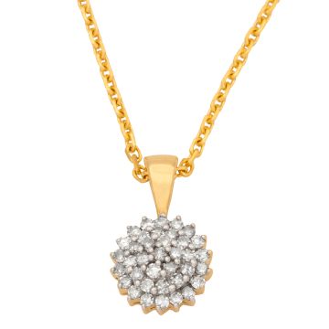 Diamantanhänger mit Ankerkette