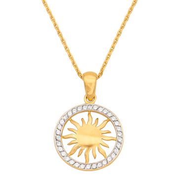 Sonnenanhänger mit Zirkonia – Ankerkette