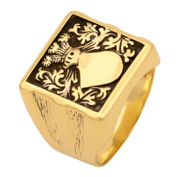 Siegelring in 585er Gold mit Wappen