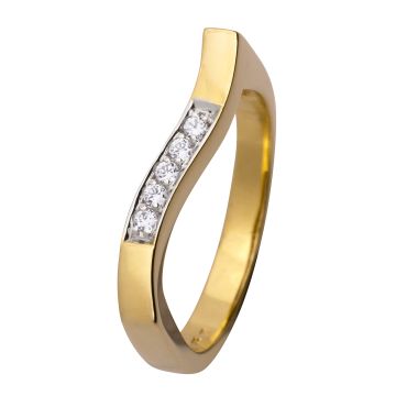 Attraktiver Damenring mit Zirkonia