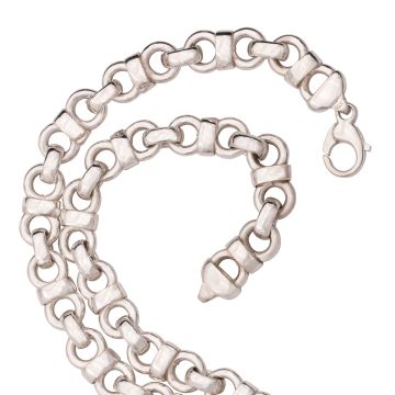 Silberkette mit phantasievollen Gliedern