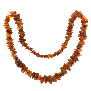 Endlos Vintage Bernsteinkette in Braun