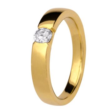 Bandring mit einem Brillant von 0,33 ct. 