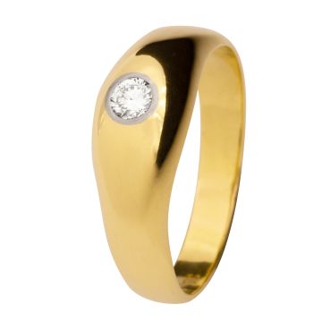 Unisexring mit Brillant von 0,15 ct.