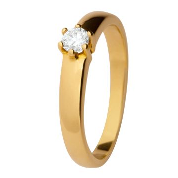 Klassiker! Solitärring mit Brillant von 0,22 ct.