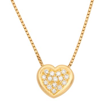 Venezianerkette und Herzanhänger mit Brillanten