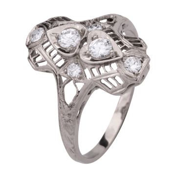 Art Déco Ring mit Brillanten