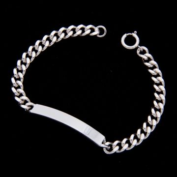 Silbernes Identity Armband – 20 cm lang