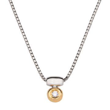 Weißgoldkette mit Brillantanhänger