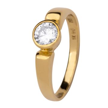 Solitaire Damenring mit Brillant 0,45 ct.
