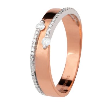 Roségoldener Damenring mit 40 Brillanten – 0,22 ct.