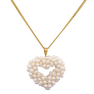 Zauberhafter Perlanhänger mit Flachpanzerkette