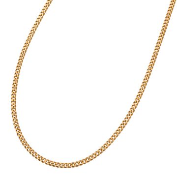 Hochglanzpolierte Flachpanzerkette in 585er Gold