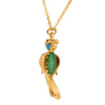 Anhänger Papagei mit Gliederkette