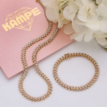 Exklusives Set – Collier und Armband mit 442 Brillanten