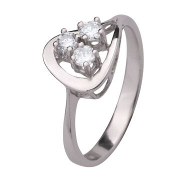 Stilvoller Damenring mit 3 Brillanten - 0,30 ct.