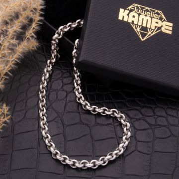 Erbskette in dunklem 750er Weißgold