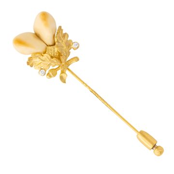 Trachten-, Jagd-, Krawattennadel mit Grandeln und Brillanten