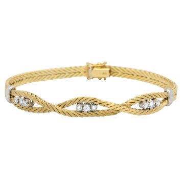 Edles Vintagearmband mit Brillanten und Diamanten