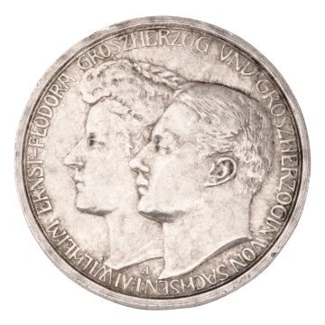 Silbermünze - Sonderprägung - Hochzeit von Wilhelm Ernst und Feodora