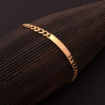 Figaro Identity  Armband in 375er Roségold