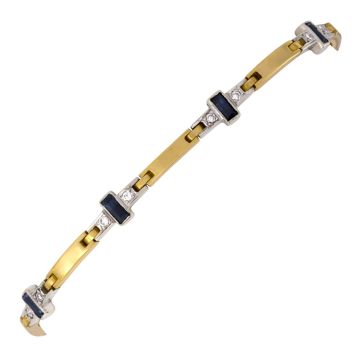 Stilvolles Armband mit 8 Saphiren und 16 Brillanten