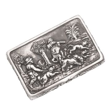 Wundervolle antike Silberbox mit aufklappbaren Deckel