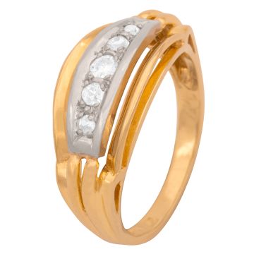 Vintage Damenring-585er Gold mit Diamanten und Brillanten
