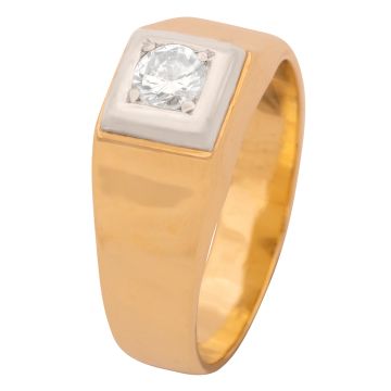  Vintage Herrenring mit Brillant 0,33 ct