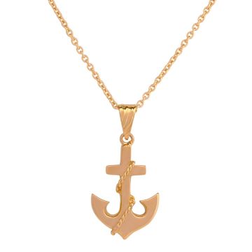 Anhänger – Anker mit Ankerkette in 750er Gelbgold