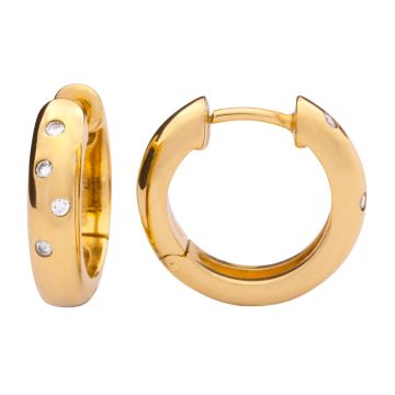 Klassische Creolen mit 8 Brillanten