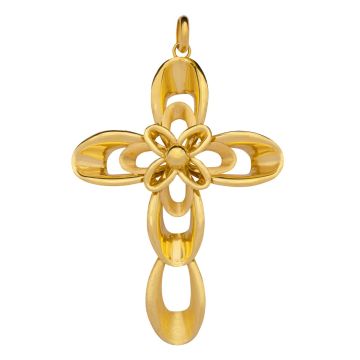 Großes elegantes Kreuz in 375er Gold