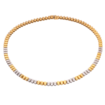 Exklusives Collier in 585er Bicolour Gold mit 27 Brillanten
