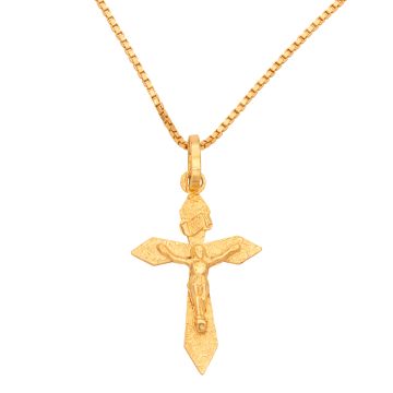 Spannender Kreuzanhänger mit Venezianerkette