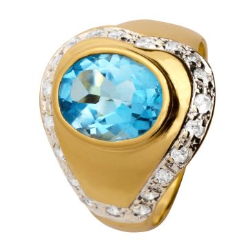 Funkelnder Damenring in 750er Gold