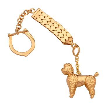 750er Gold Schlüsselanhänger mit Pudel