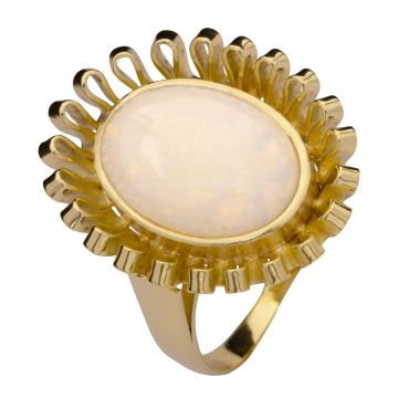 Eleganter Opalring in 585er Gold