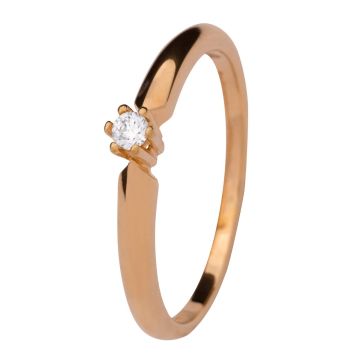 Verlobungsring-Brillantring mit 0,08 ct Brillant