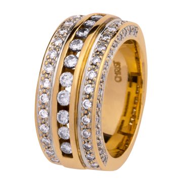 Massiver Bandring für Damen mit 70 Brillanten