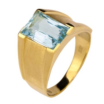 Eleganter Damenring mit Aquamarin