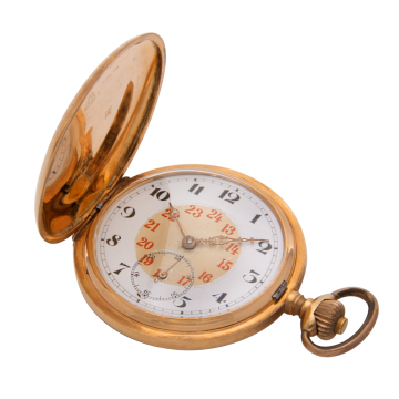 Jugendstil Savonette in 585er Gold