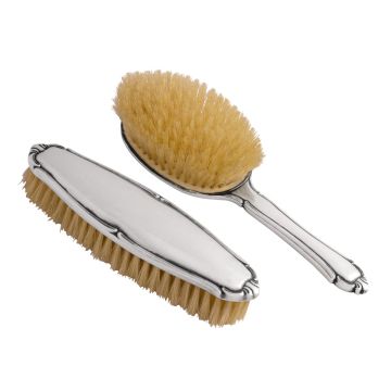 Vintage Chippendale-Bürstenset in 800er Silber