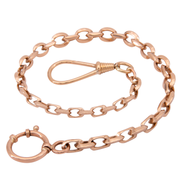 Luxuriöse Uhrenkette mit großem Federring und Karabiner