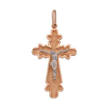 Roségoldener Kreuzanhänger mit Jesus