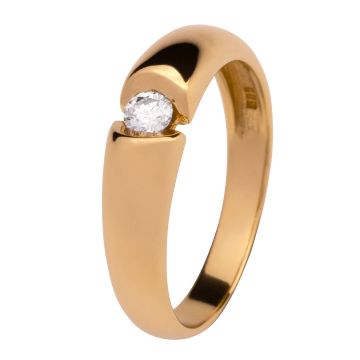 Solitärring in 585er Gelbgold – 0,14 ct