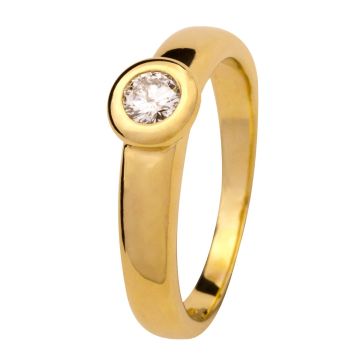 Klassischer Solitärring mit Brillant von 0,25ct