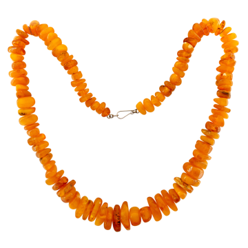 Wunderschöne Vintage Bernsteinkette in Orange