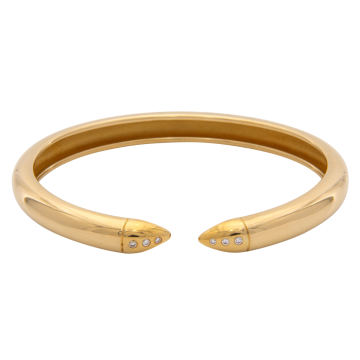 Moderne Armspange in 750er Gold mit kleinen Brillanten